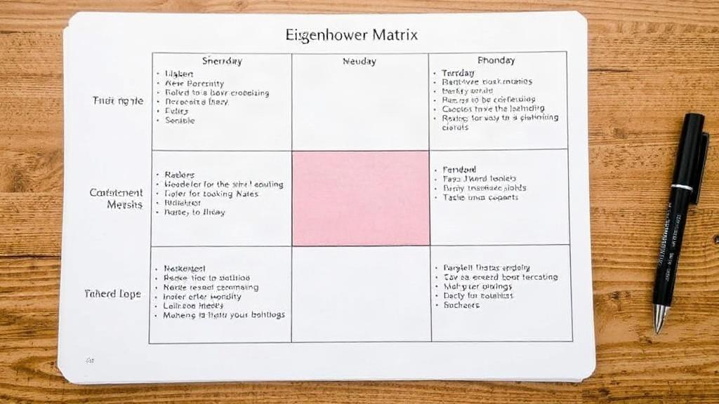 Zeitmanagement mit der Eisenhower-Matrix – Prioritäten schärfen. So sieht Priorisierung bei mir aus: Meine Routine vor dem Sortieren